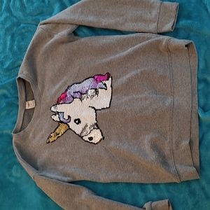 Gray long sleeve, size 12 kids